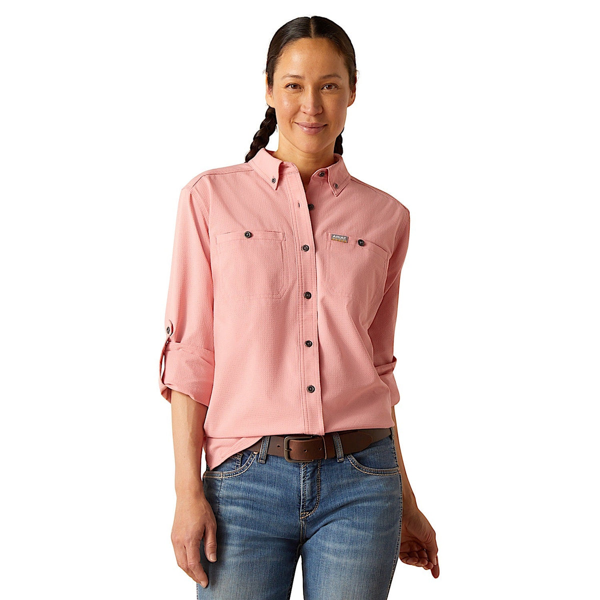Ariat Women’s Rebar Made Tough 360 Airflow Durastretch Work Shirt - Mauveglow