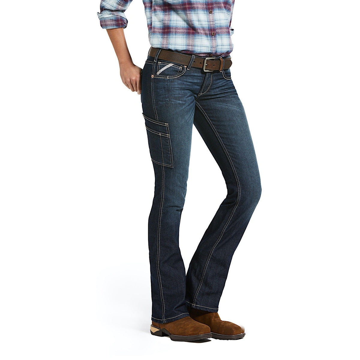 Ariat Women’s Rebar Mid Rise Durastretch Riveter Boot Cut Jean Hallow