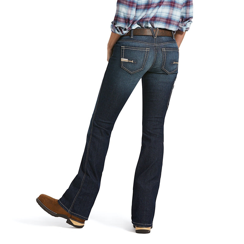 Ariat Women’s Rebar Mid Rise Durastretch Riveter Boot Cut Jean Hallow