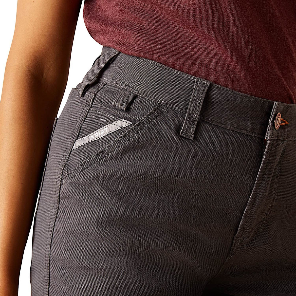 Ariat Women’s Rebar Perfect Rise Made Tough 6’’ Shorts - Rebar Grey