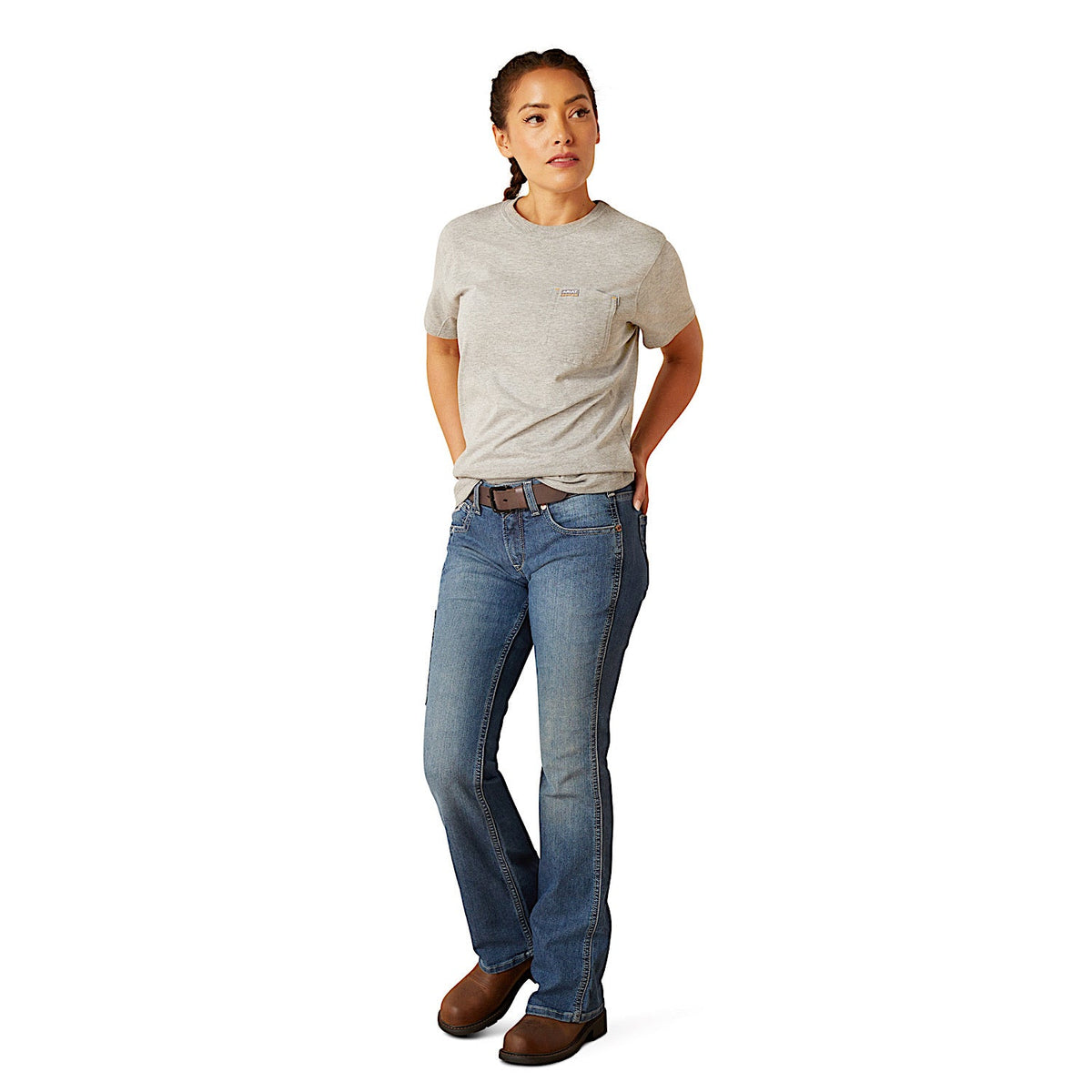 Ariat Women’s Rebar Workman True Grit T-Shirt - Heather Grey