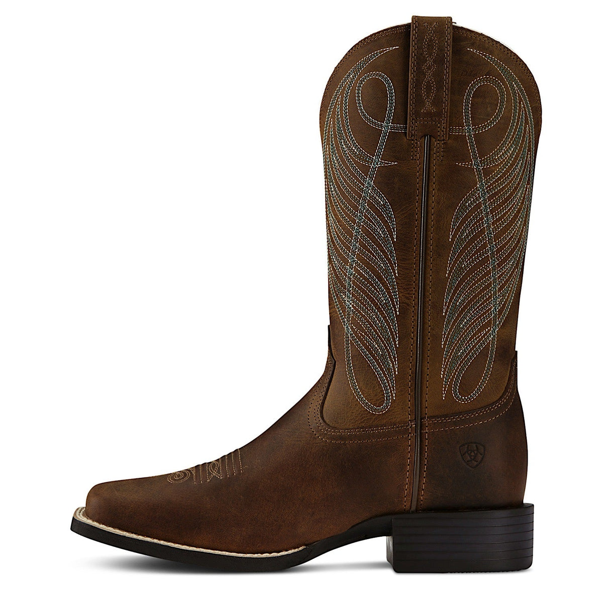 Ariat Women’s Round Up Wide Square Toe Powder Brown