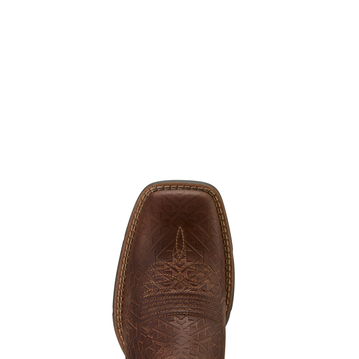 Ariat Women’s Round Up Wide Square Toe Stretchfit - Tan Southwest Emboss/Bubblegum Serape