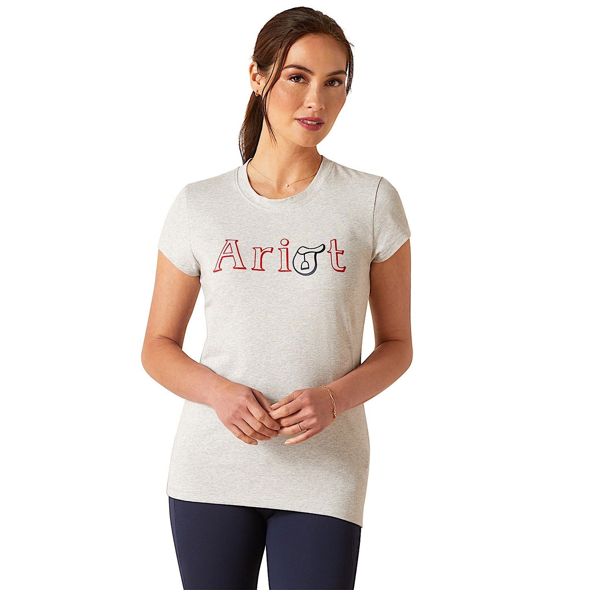 Ariat Women’s Saddle T-Shirt - Heather Grey