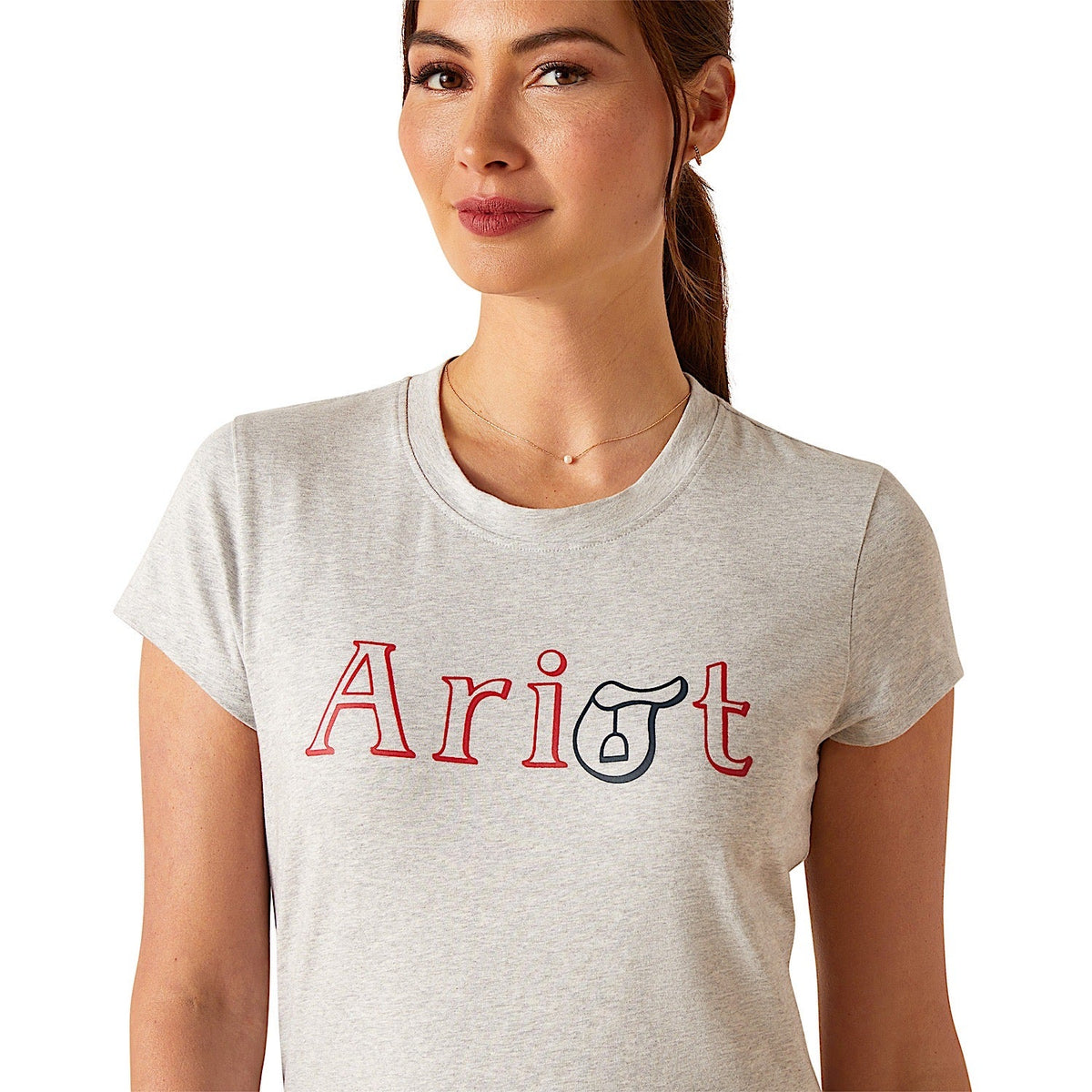 Ariat Women’s Saddle T-Shirt - Heather Grey
