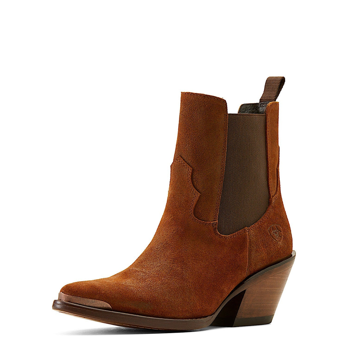 Ariat Women’s Shiloh Heeled Ankle Boot - Dark Ginger Suede
