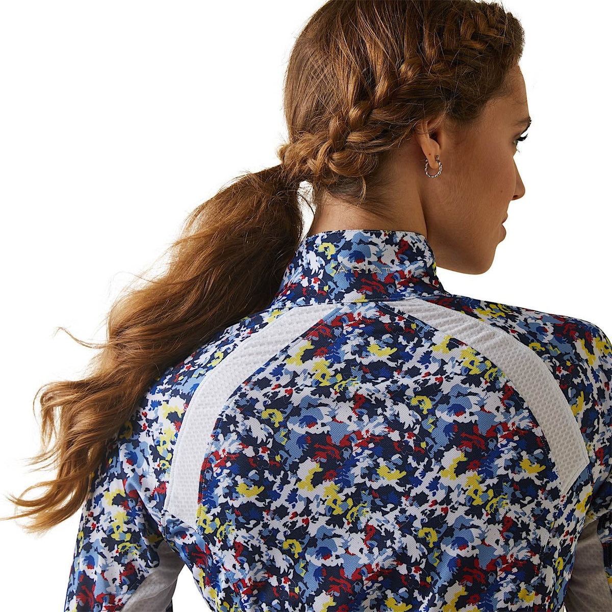 Ariat Womens Sunstopper 2.0 1/4 Zip Blue Camo Floral - Ariat Womens Tops