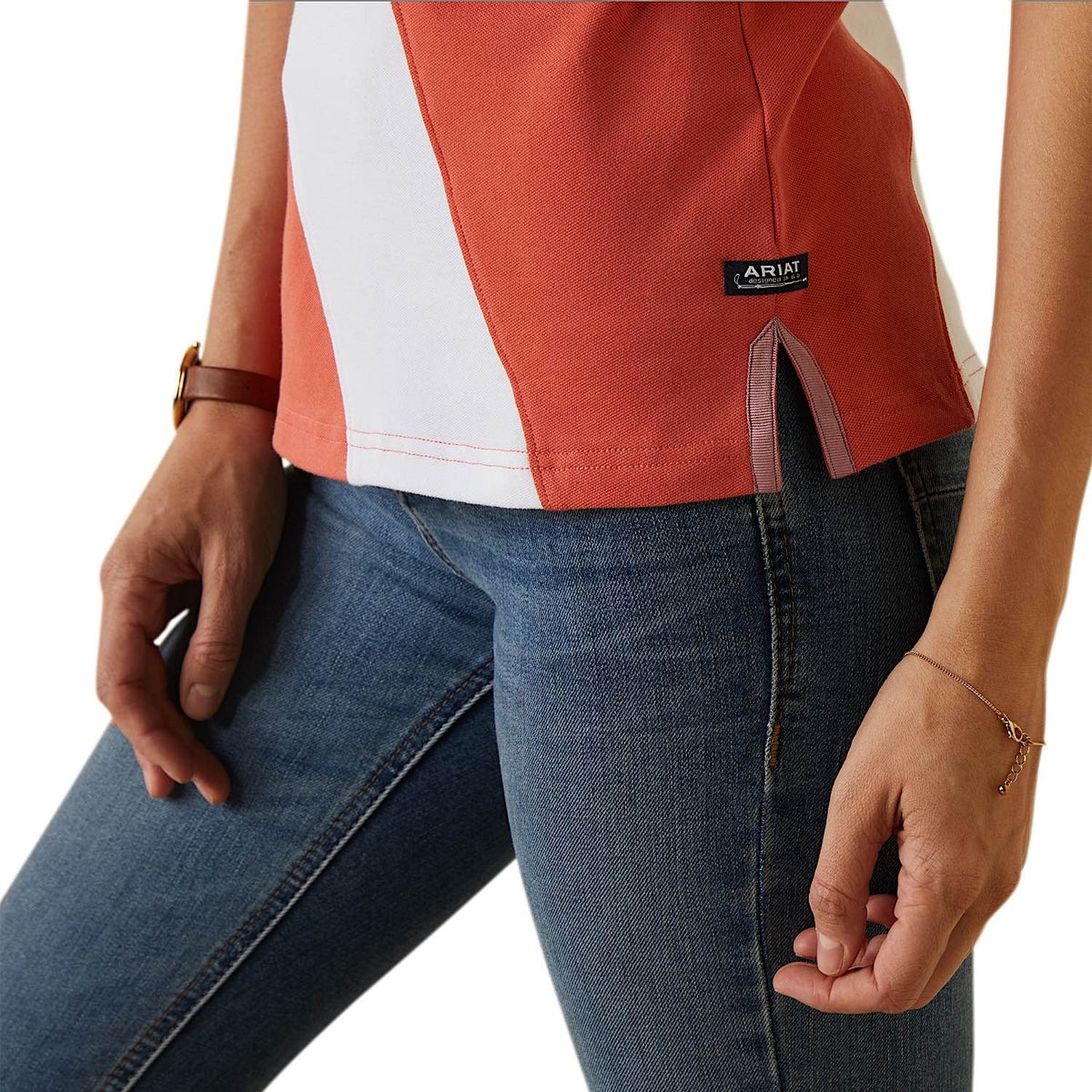 Ariat Womens Taryn S/S Polo Burnt Sienna - Ariat Womens Tops