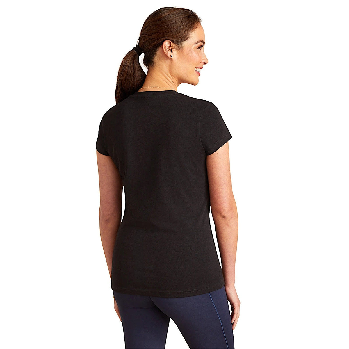 Ariat Women’s Vertical Logo V T-Shirt - Black