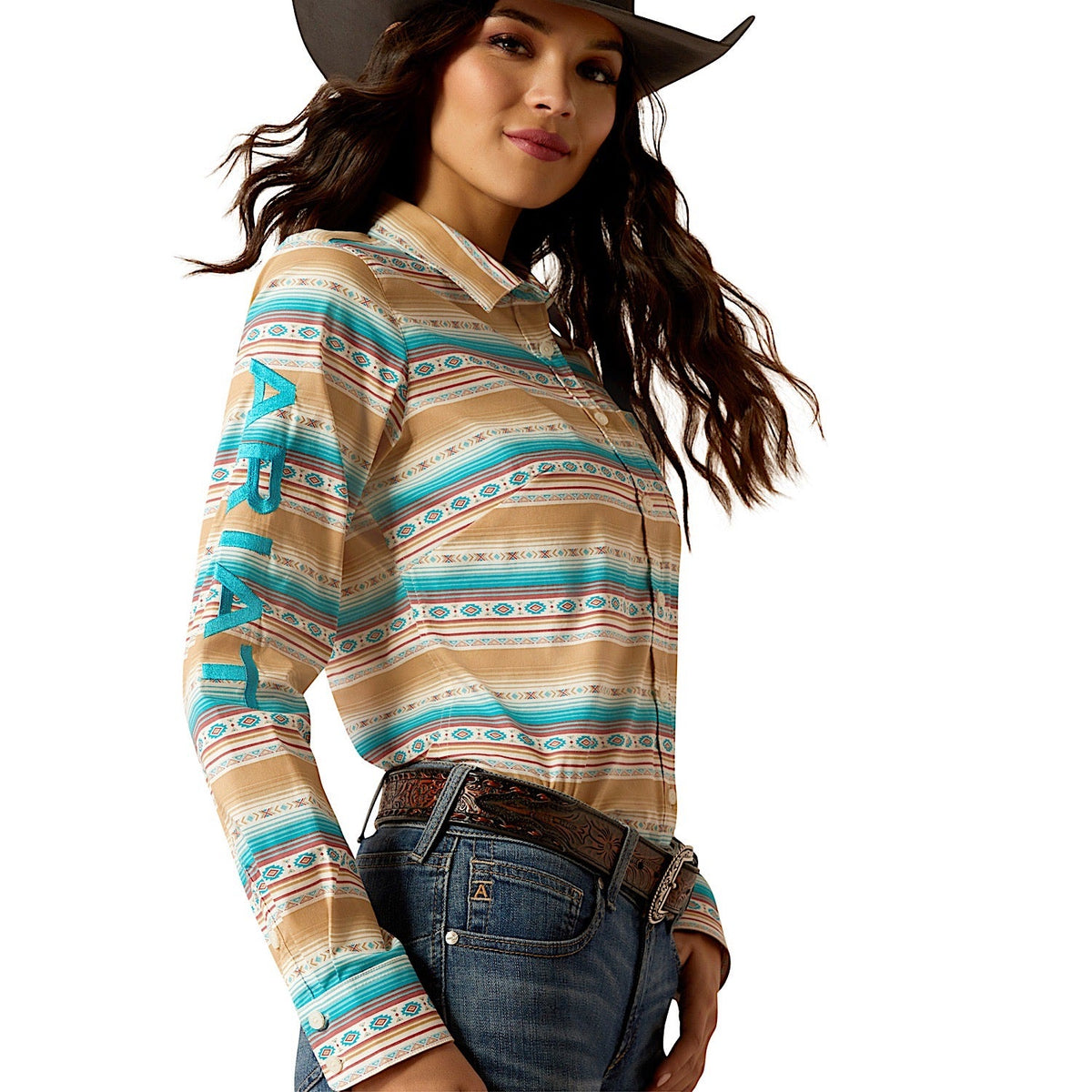 Ariat Women’s Wrinkle Resist Team Kirby Stretch Shirt - Fallon Serape