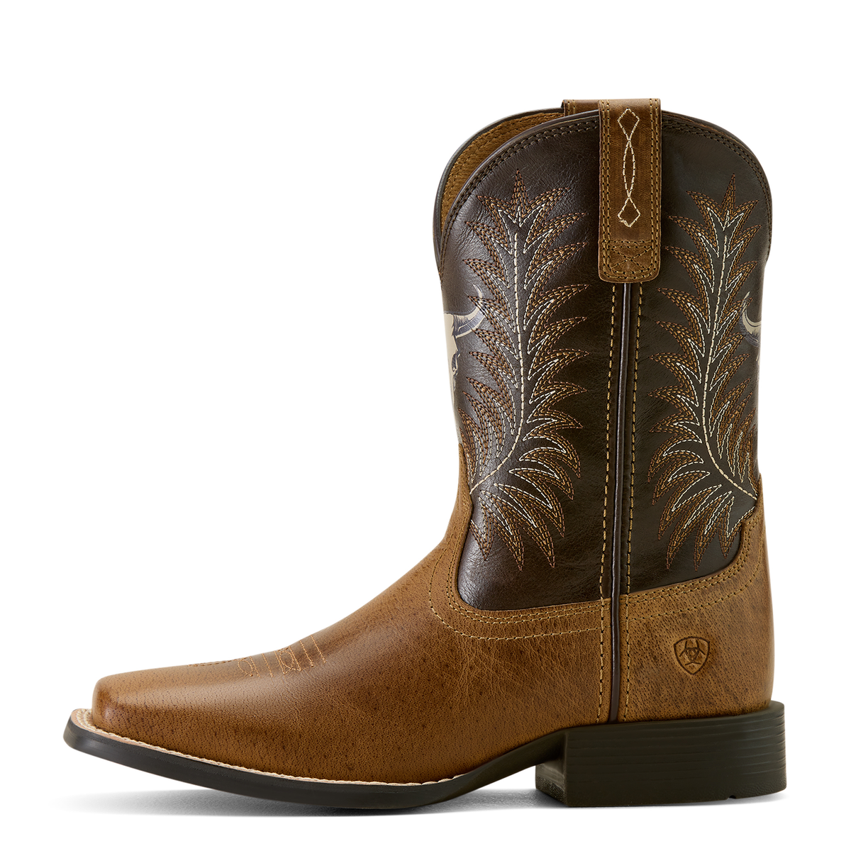Ariat Youth Stampede Western Boot - Desert Brown/Thunder Brown