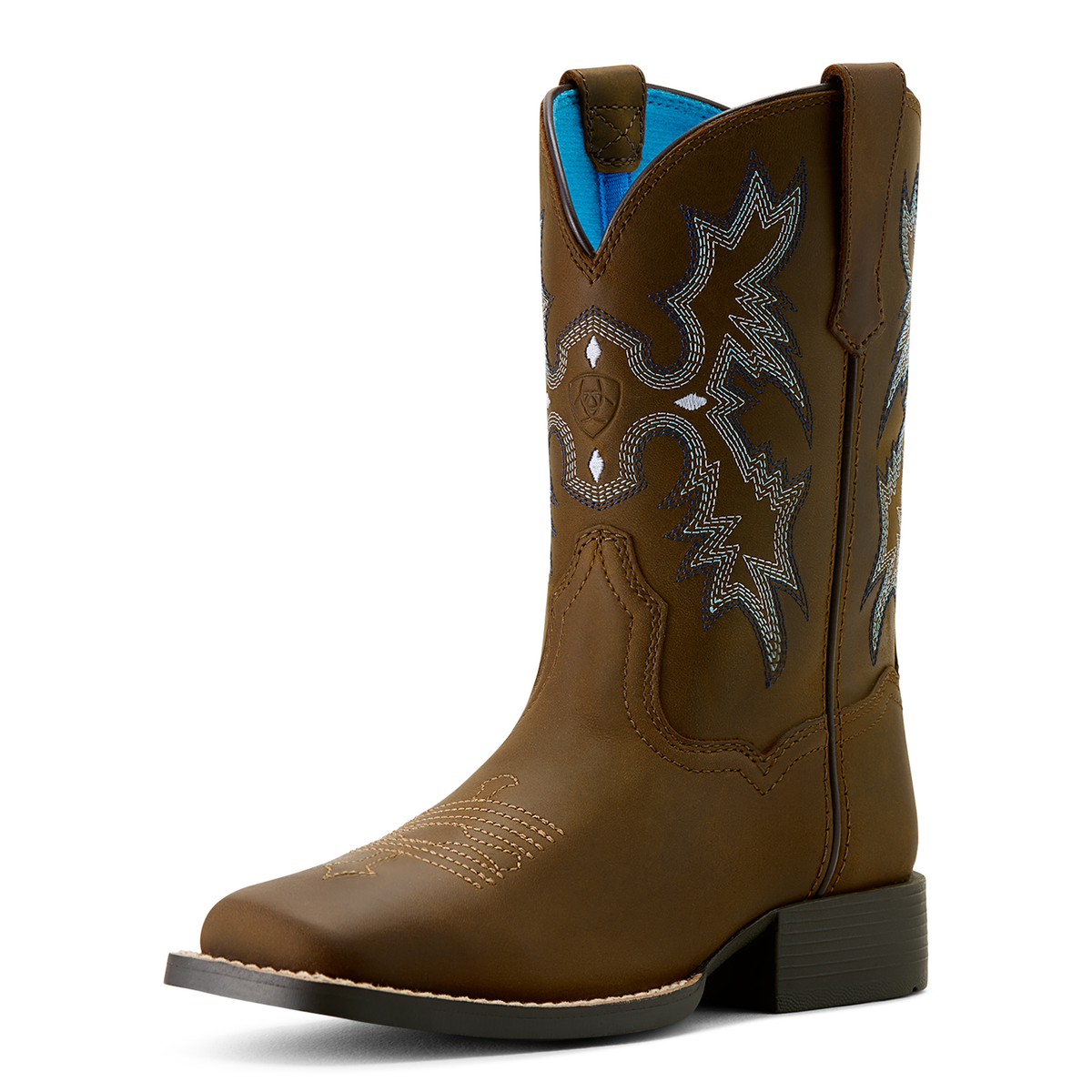 Ariat Youth Tombstone Western Boot - Distressed Brown