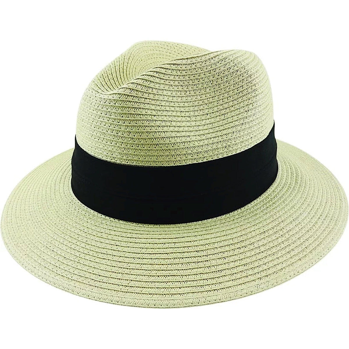 Avenel Paper Braid Safari Two Pleat Band Natural/Black