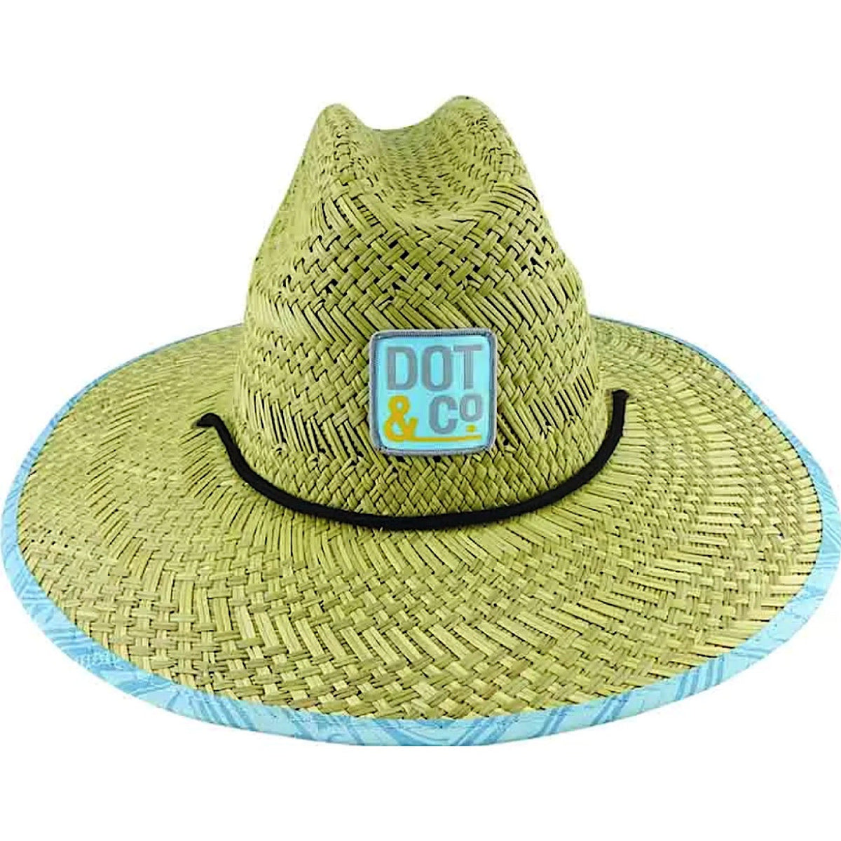 Avenel Rush Straw Surf Hat Cotton Fish Under - Blue Fish