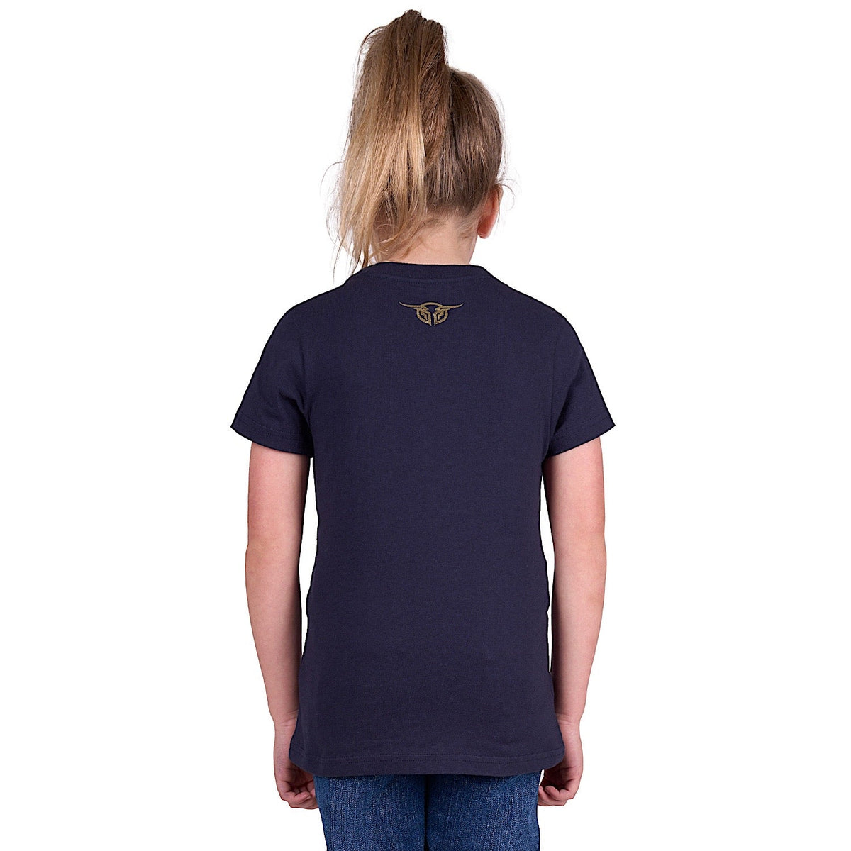 Bullzye Girl’s Rose Short Sleeve Tee - Navy