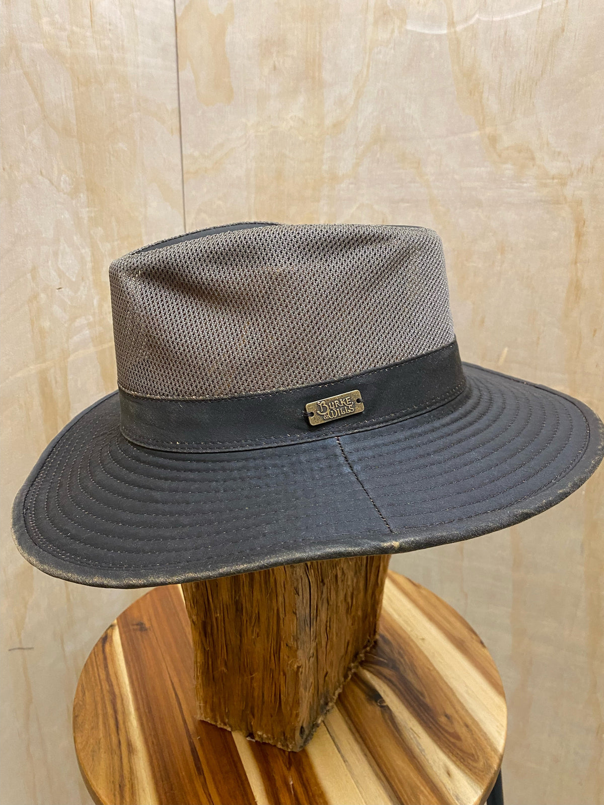 Burke & Wills Sawyer Faux Oilskin Hat Rustic - Brown