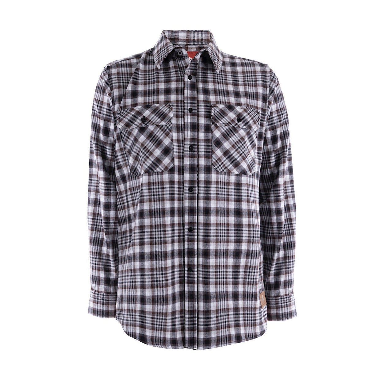 Dux-Bak Mens Sullivan Thermal Check L/S Shirt Brown/Multi