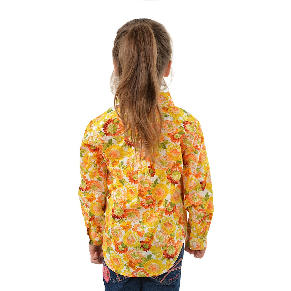 Hard Slog Kids Barbara Half Placket L/S Shirt Yellow