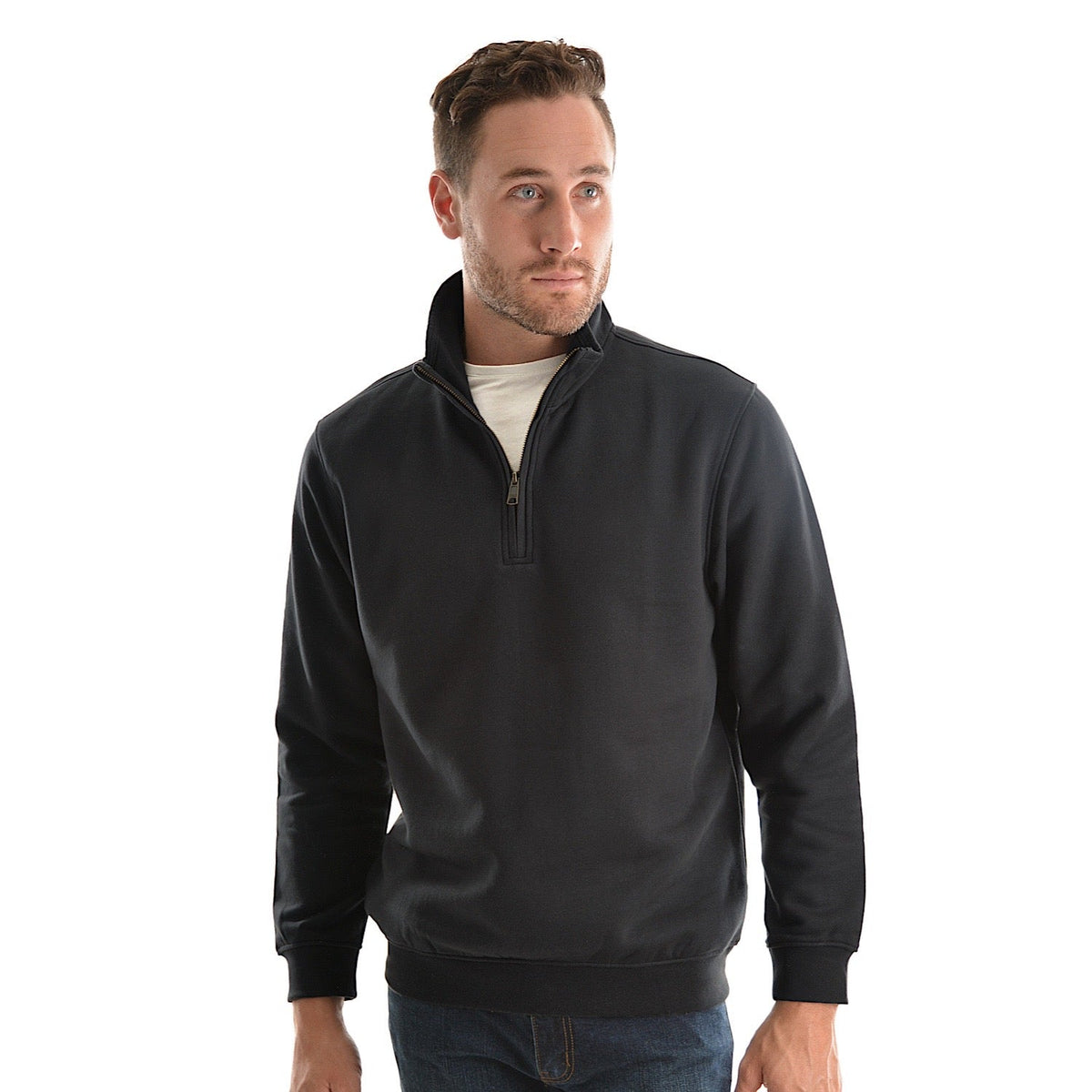 Hard Slog Men’s 1/4 Zip Fleece Top Charcoal