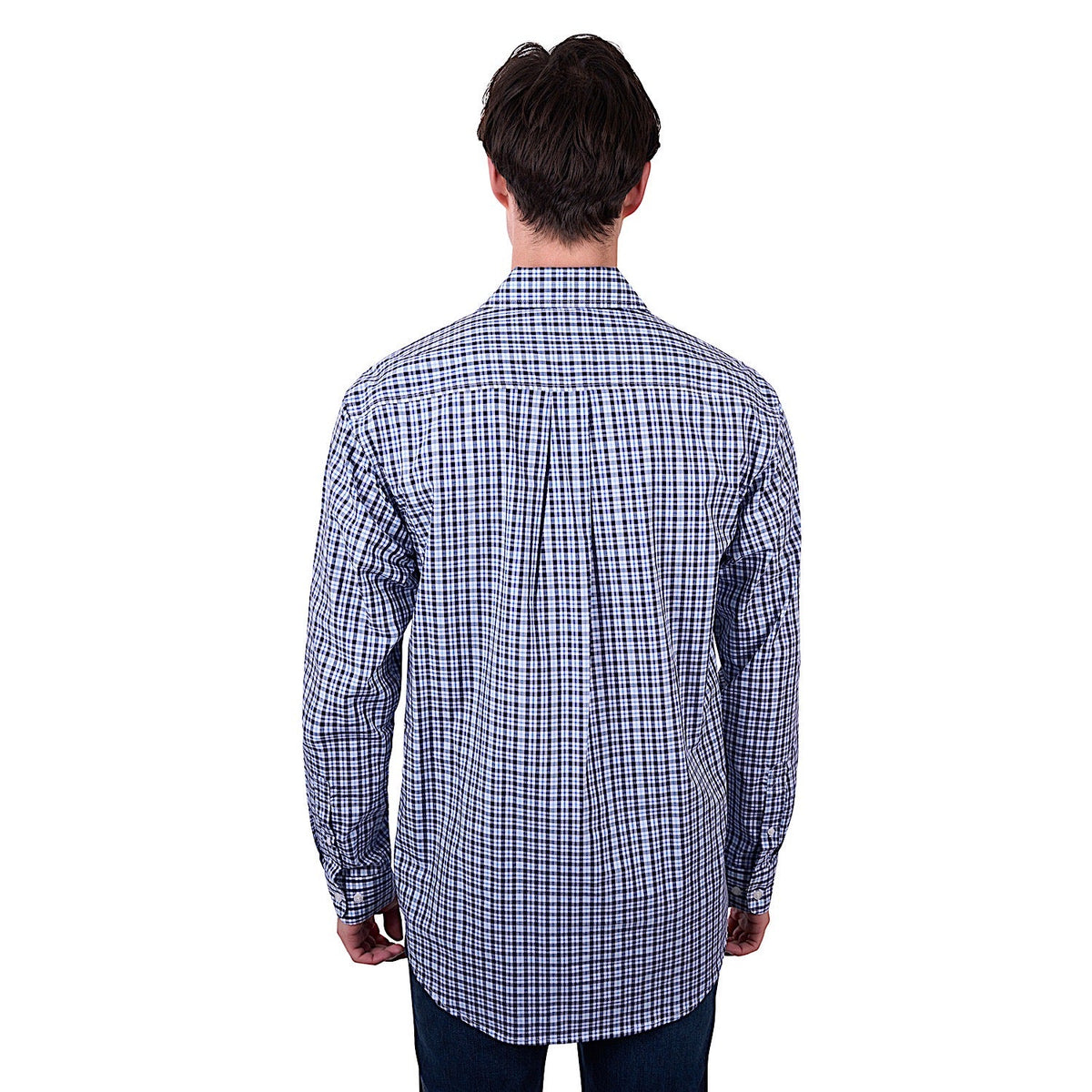 Hard Slog Men’s Coney Half Placket Long Sleeve Shirt - Navy/Blue