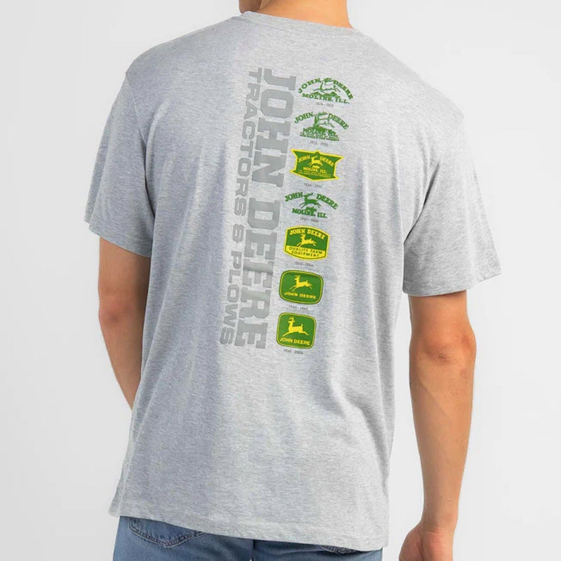 John Deere Logo Tee - Oxford Grey