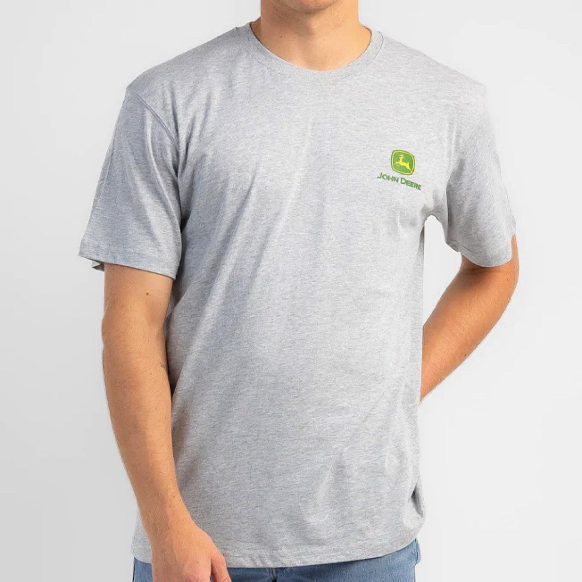 John Deere Logo Tee - Oxford Grey