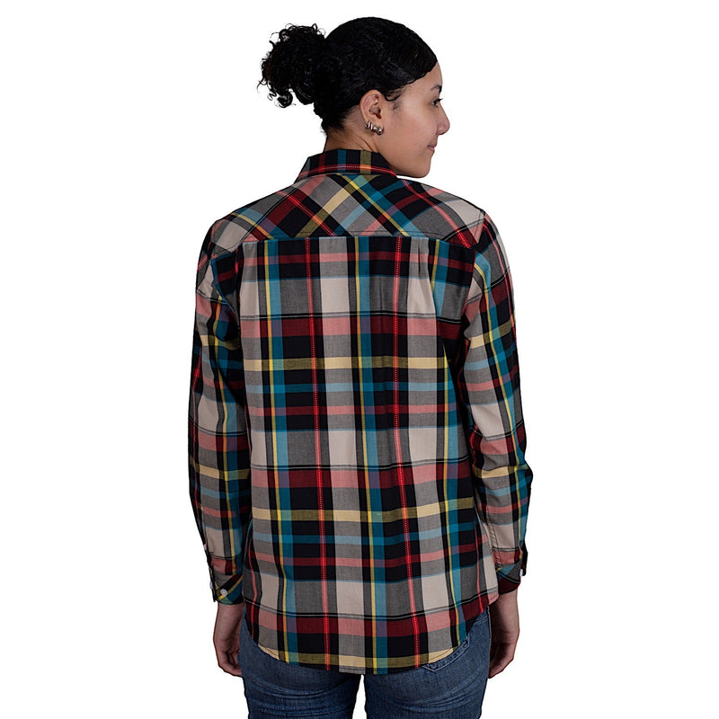 Just Country Women’s Abbey Full Button Print Work Shirt - Vintage Plaid