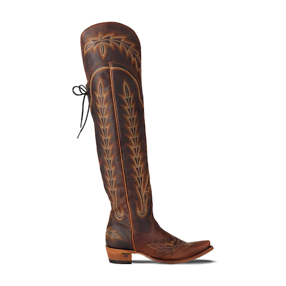 Lane Boots Lexington Over The Knee Corset - Brown Crackle