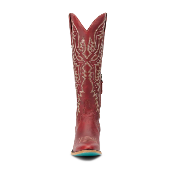 Lane Boots Monica Knee High Corset - Smoldering Ruby