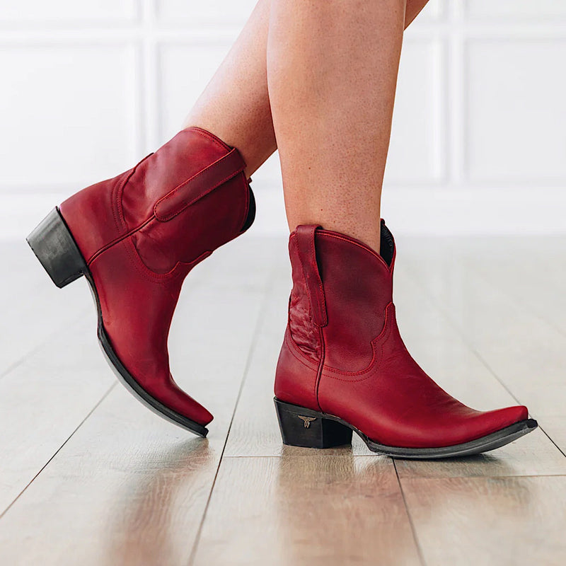 Lane Boots Emma Jane Bootie - Smoldering Ruby