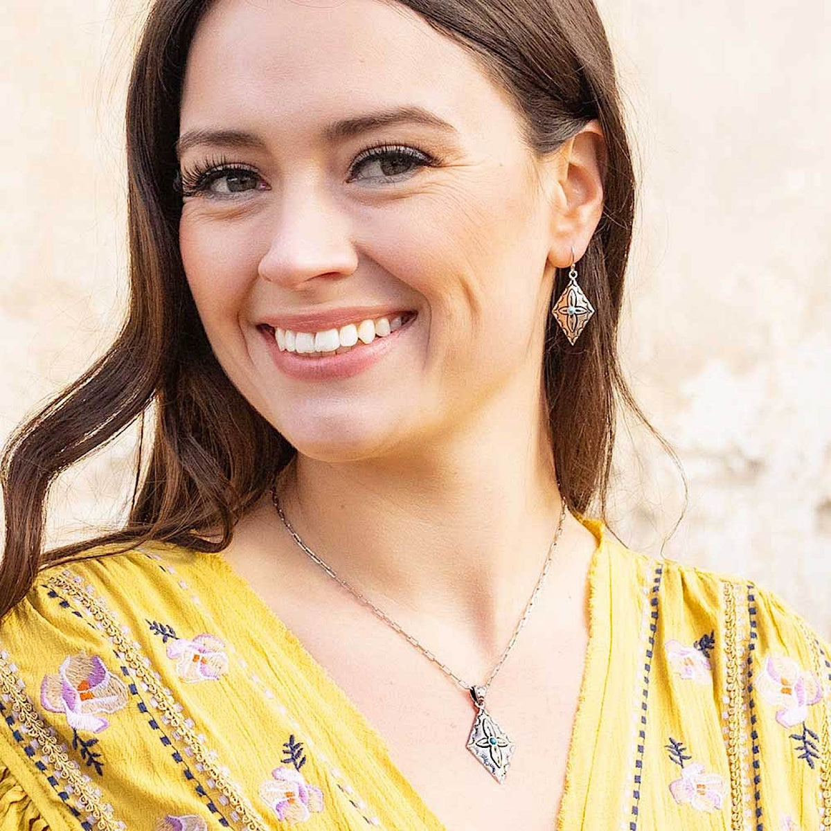 Montana Silversmiths Primally Etched Turquoise Buffed Jewellery Set