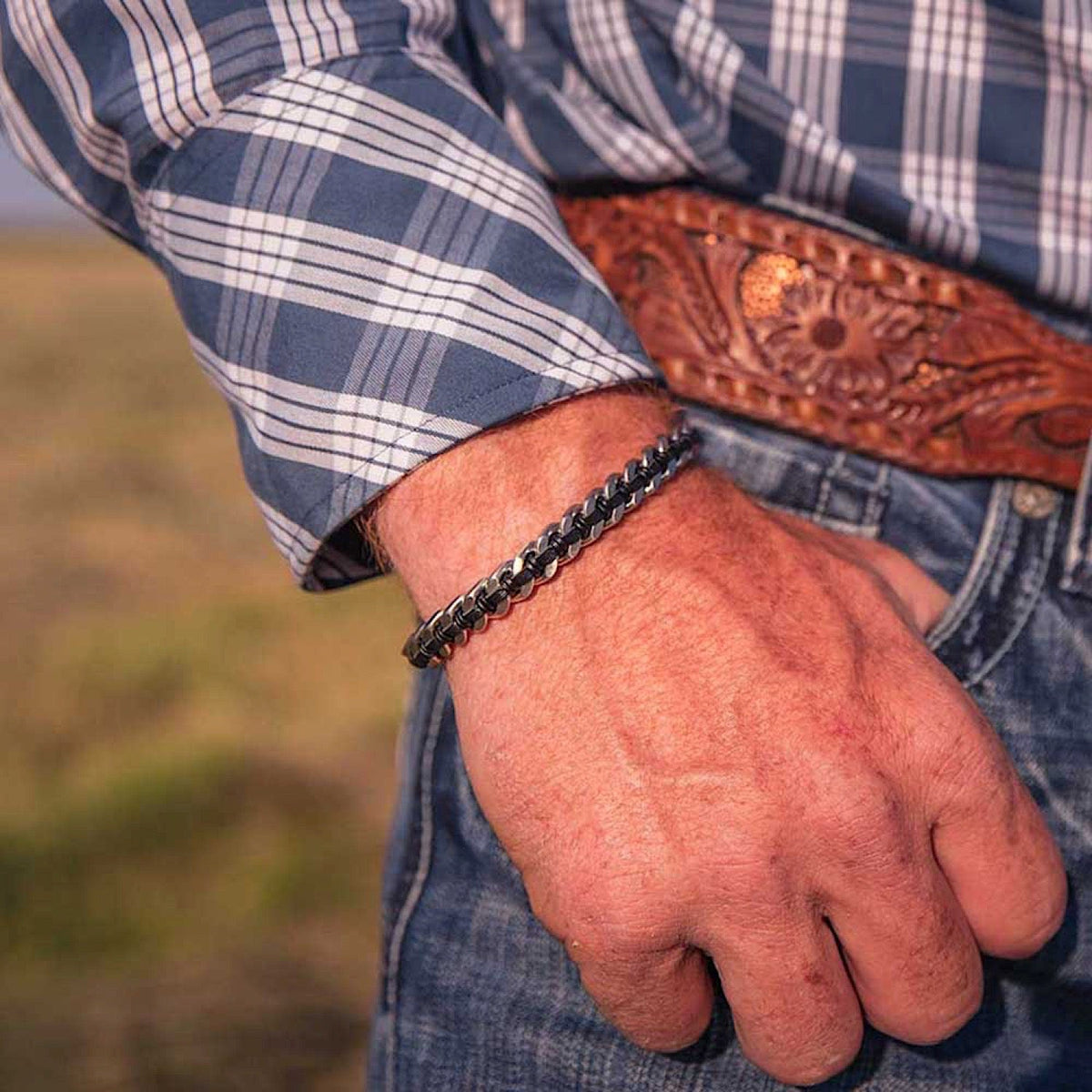 Montana Silversmiths Wrapped In Leather Light Bracelet