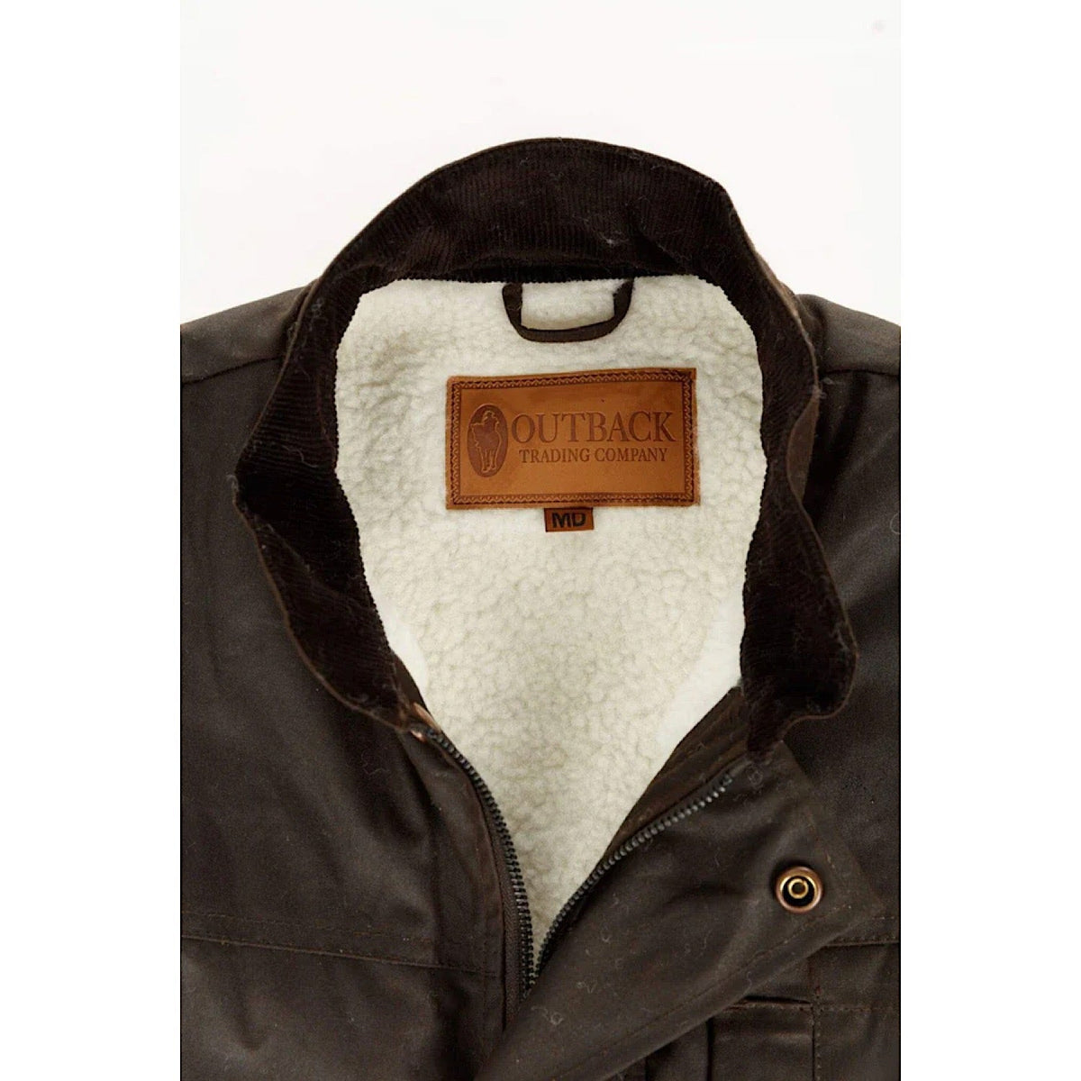Outback Trading Mens Flemington Oilskin Vest Brown