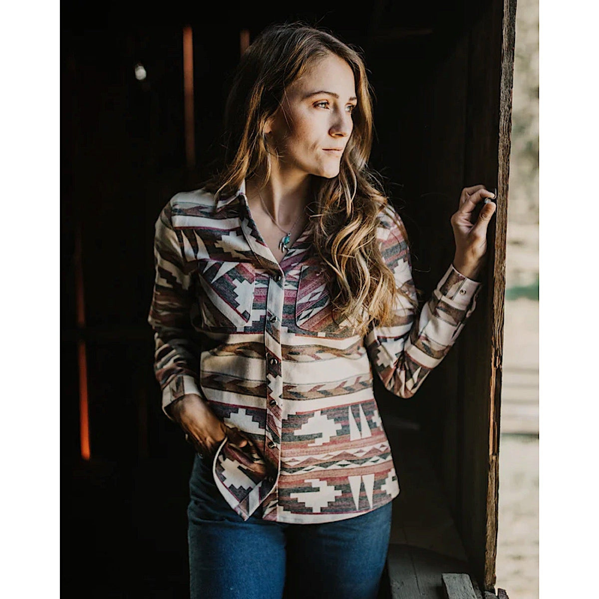 Outback Trading Womens Camille Shirt - Bone
