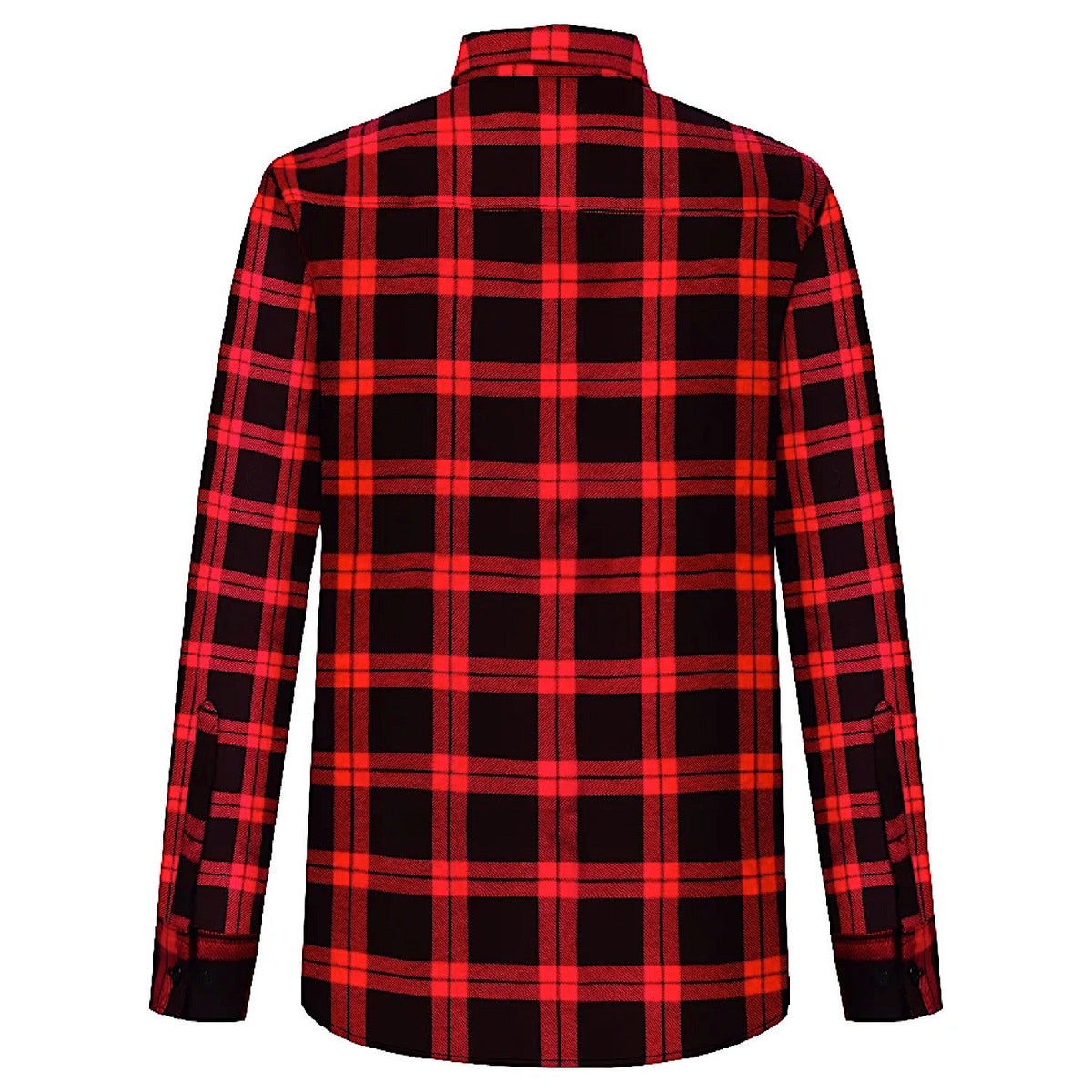 Pilbara Men’s Closed Front Flannelette Shirt - Red / Black