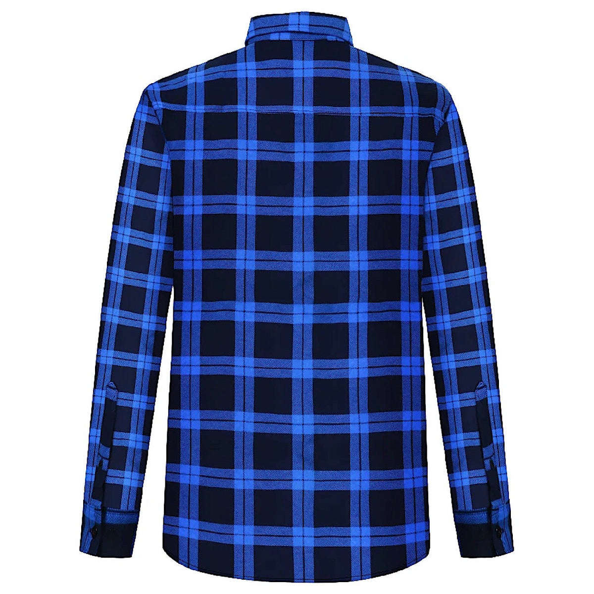 Pilbara Men’s Closed Front Flannelette Shirt - Royal / Navy