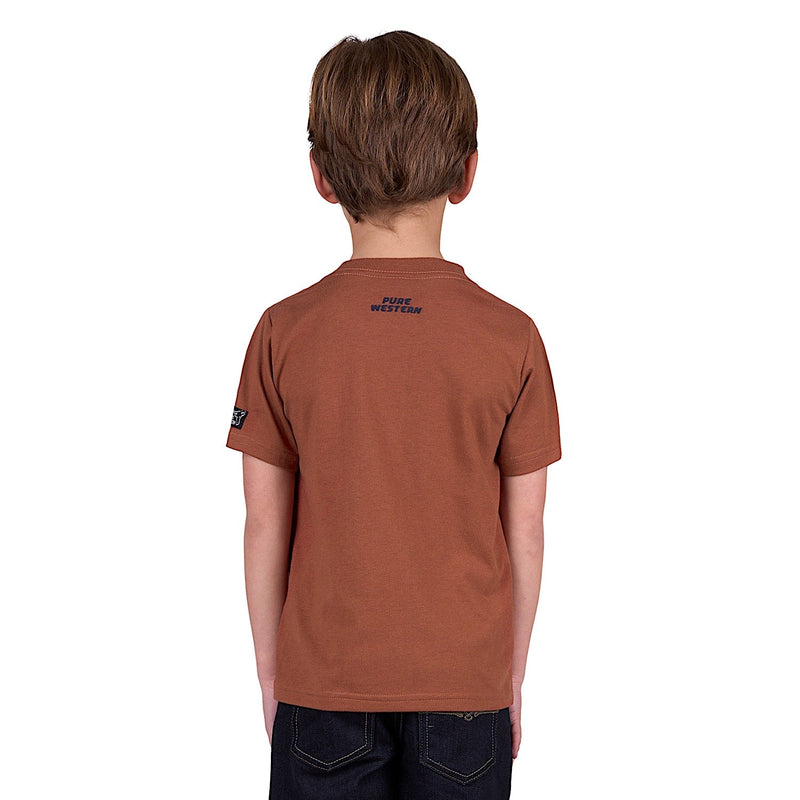 Pure Western Boy’s Mack Short Sleeve Tee - Rust