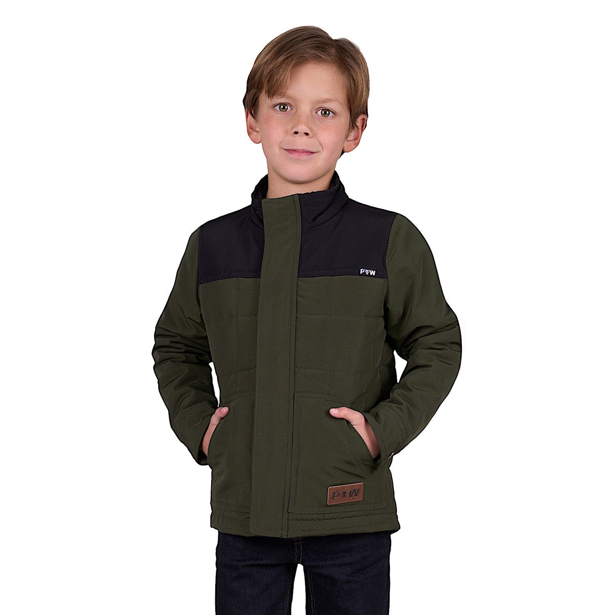 Pure Western Boy’s Ralph Jacket - Green/Black
