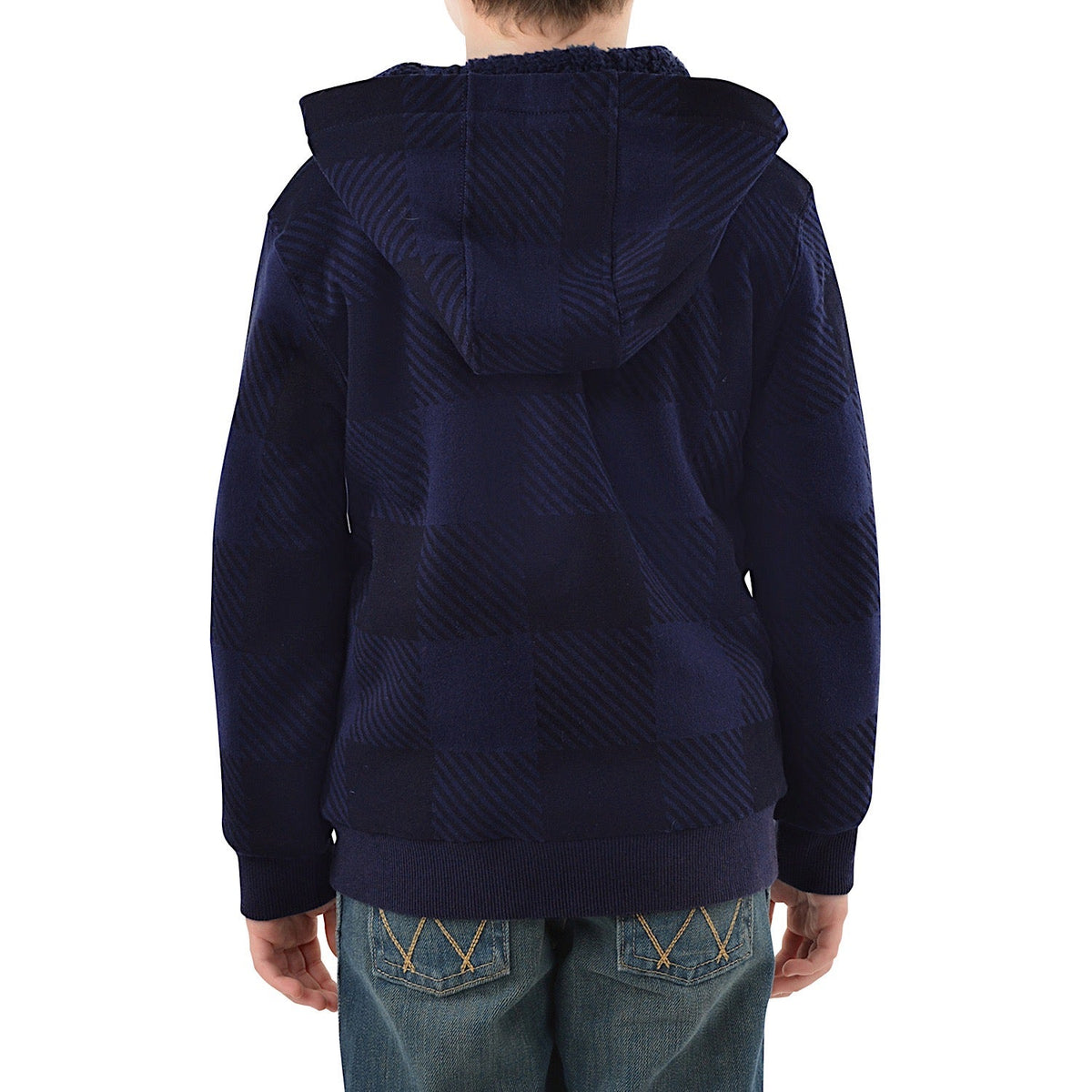 Pure Western Boy’s Tonkin Zip Though Hoodie-Navy