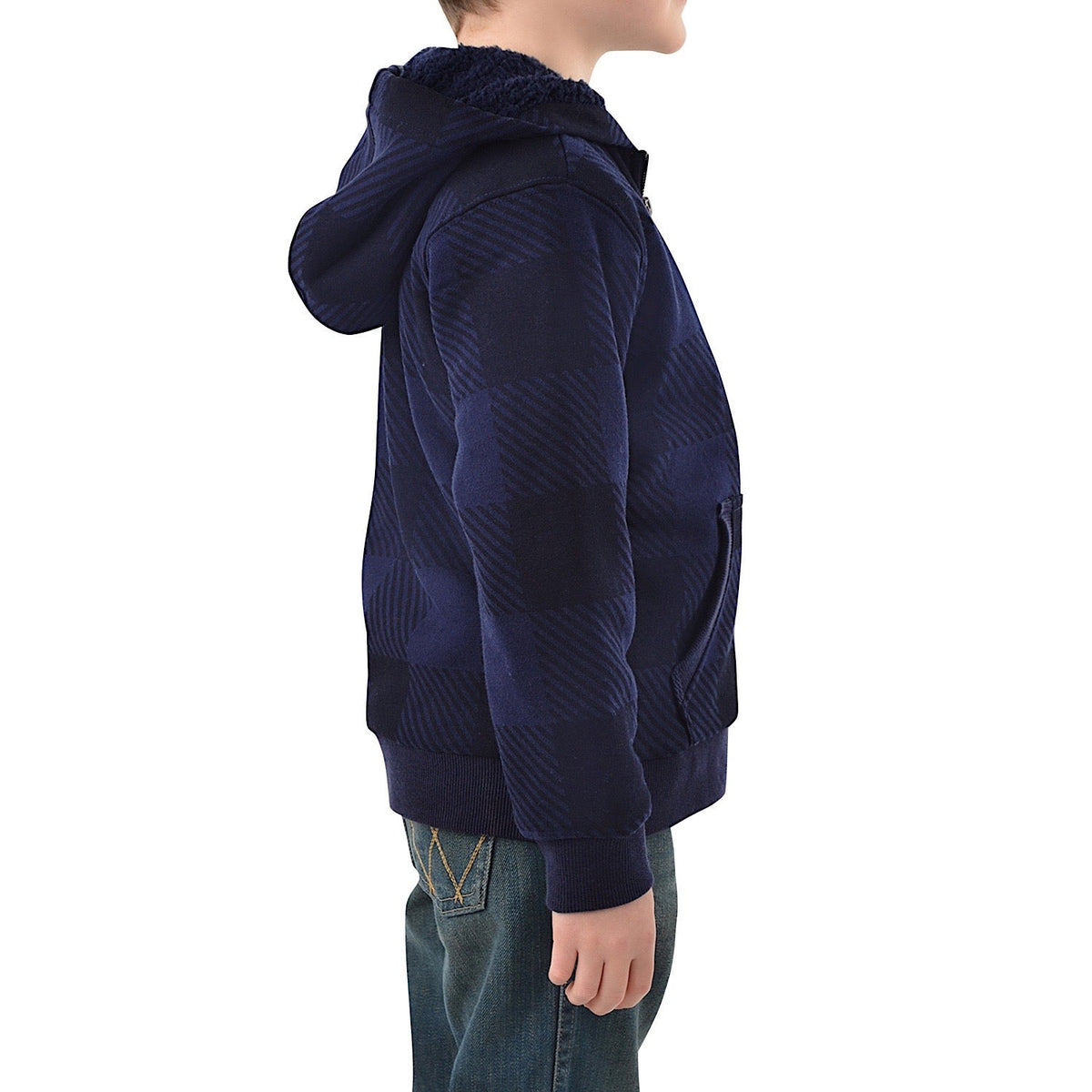 Pure Western Boy’s Tonkin Zip Though Hoodie-Navy
