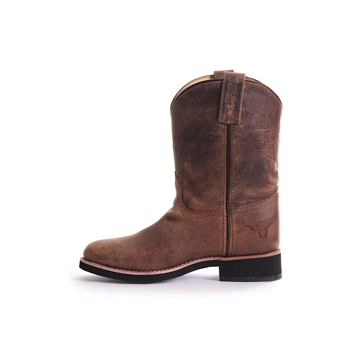 Pure Western CHILDRENS Cooper Boot Oiled Distress Brown
