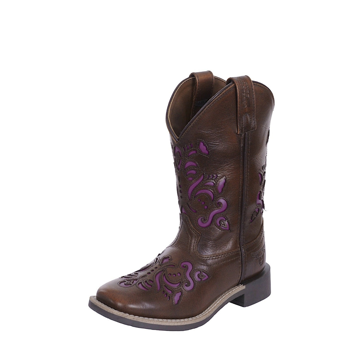 Pure Western Children’s Ottie Boot Antique Brown/Purple