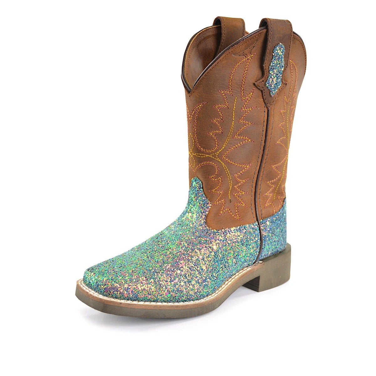 Pure Western CHILDRENS Sadie Boot Blue Glitter/Brown