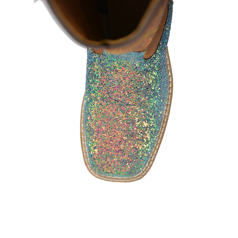 Pure Western CHILDRENS Sadie Boot Blue Glitter/Brown