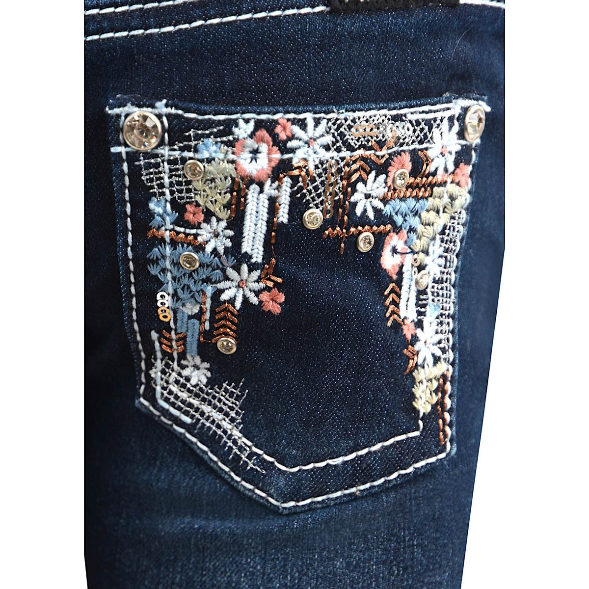 Pure Western Girl’s Angelica Slim Leg Jean Indigo
