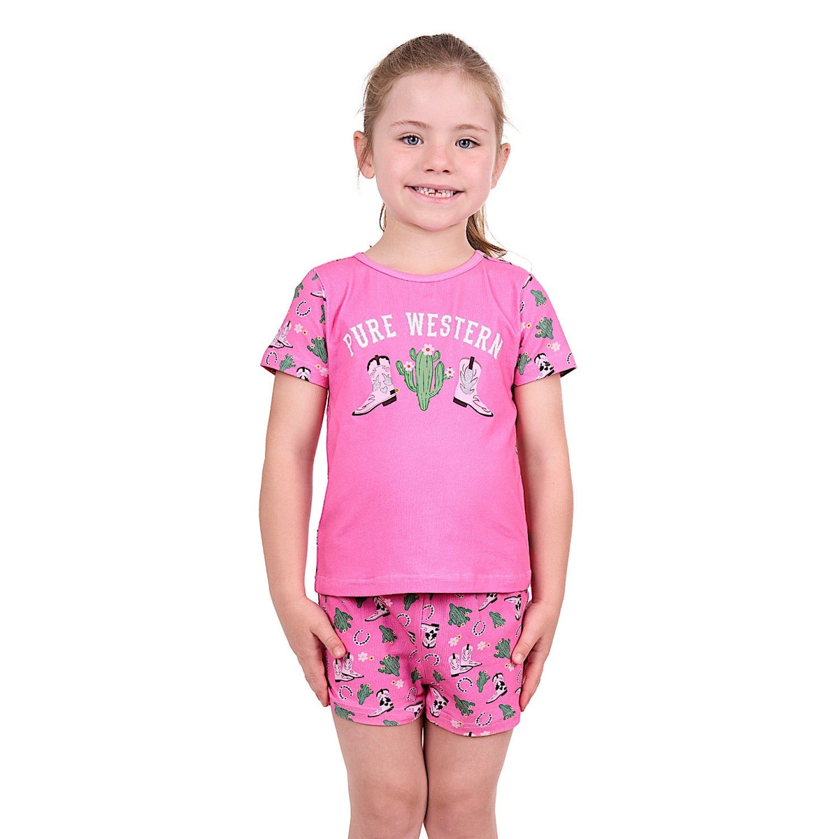 Pure Western Girl’s Cactus Pyjamas Pink