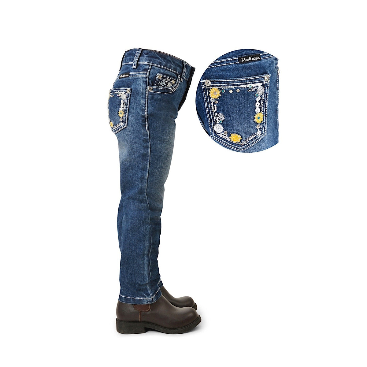 Pure Western Girl’s Clementine Slim Leg Jean Dusk