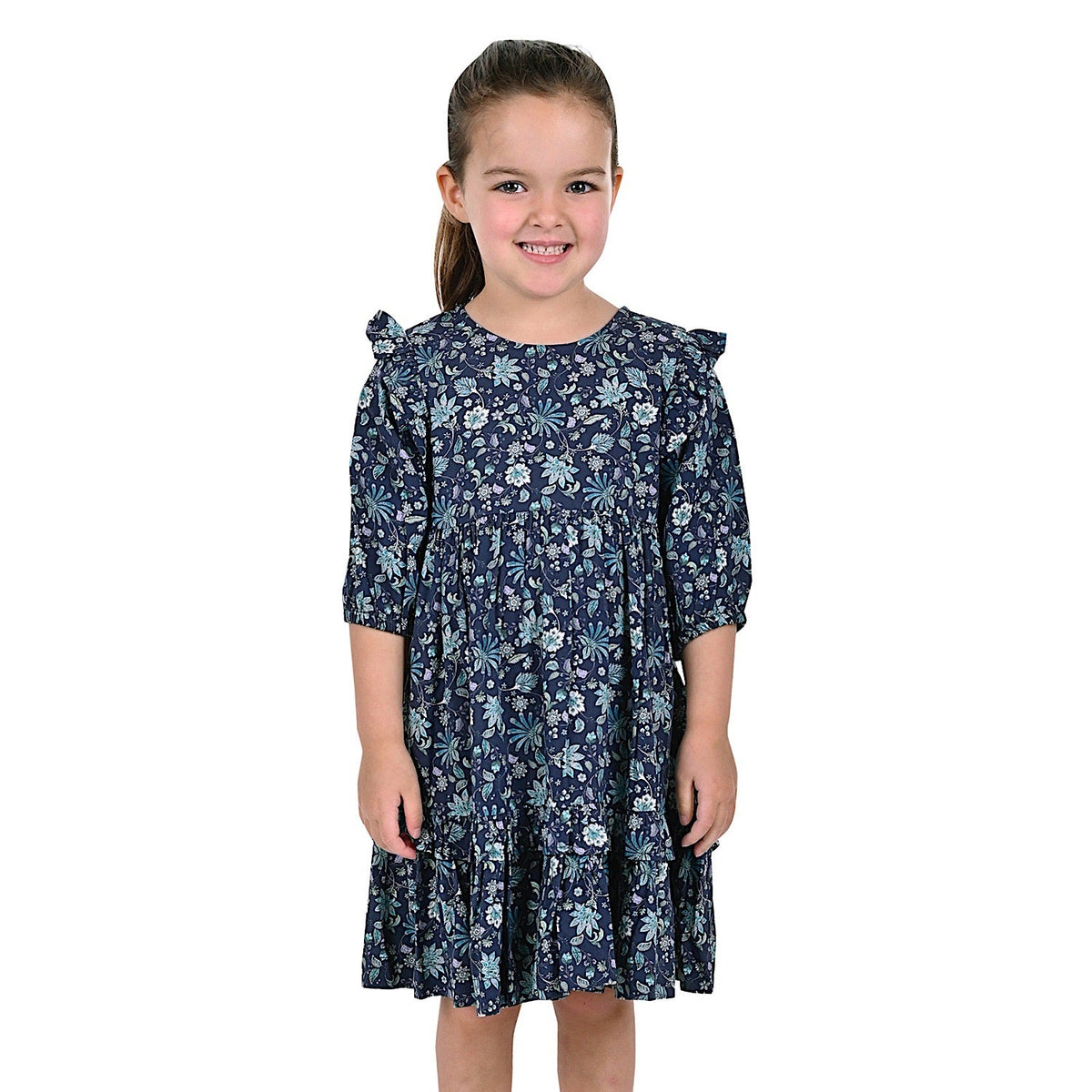 Pure Western Girls Rosie Dress-Navy/Multi