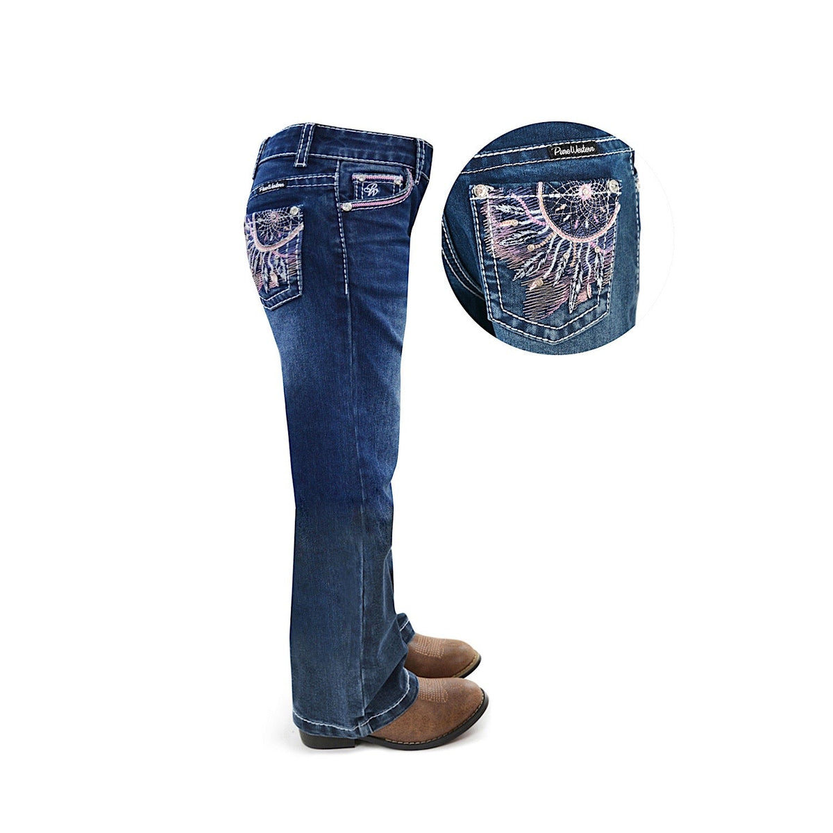 Pure Western Girl’s Willa Boot Cut Jean Evening Sky