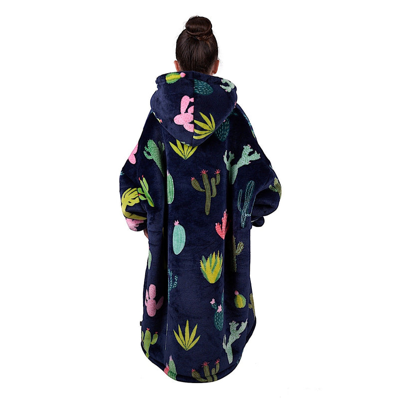 Pure Western Kid’s Cactus Print Snuggle Hoodie - Navy